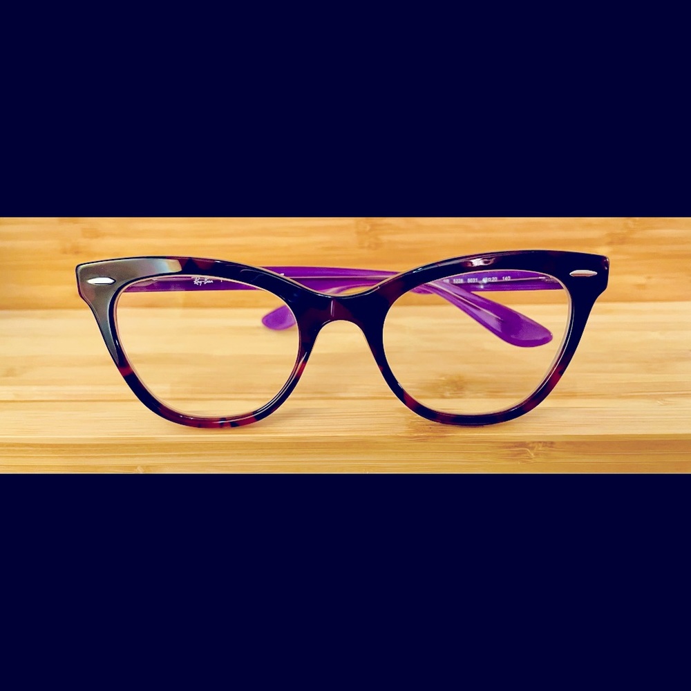 Ray-Ban cat eye glasses, tortoise and purple. RB 5226 5031